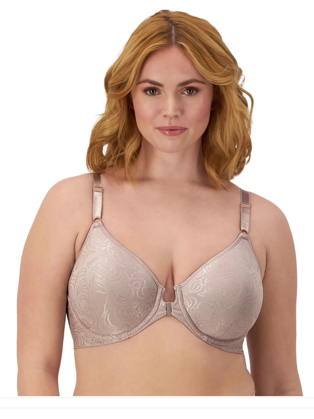 Bali Comfort Revolution Front-Closure Underwire Bra in Warm Steel